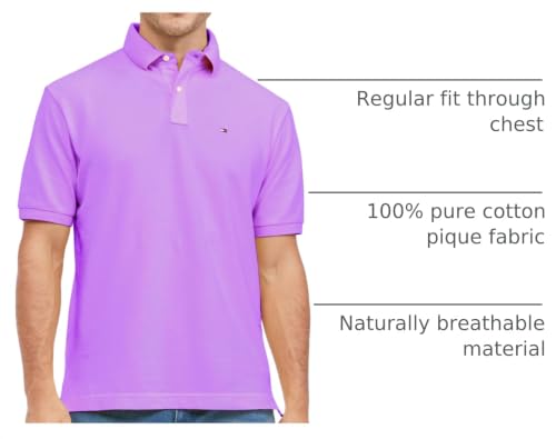 Image of Tommy Hilfiger Mens Short Sleeve Cotton Pique Polo Shirt in Regular Fit