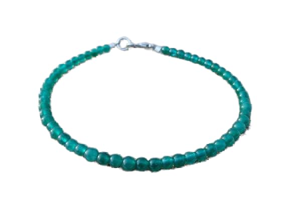 Bracelet en jade vert authentique 3,5mm cadeau unisexe idéal avec fermoir