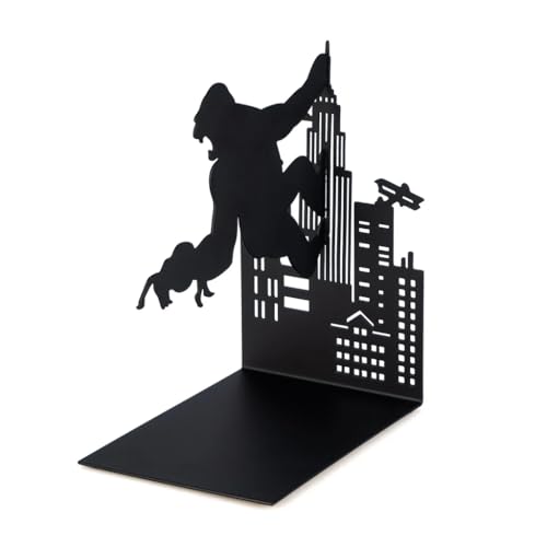 Balvi - Kong Schwarze Buchstützte aus Metall. Originelles Design