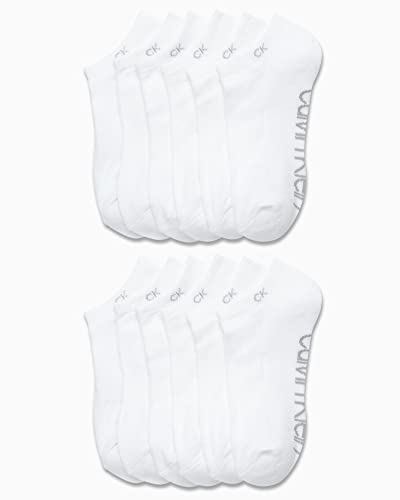 Image of Calvin Klein Womens No Show Socks - 12 Pack Breathable Lightweight Athletic Low Cut Running Socks for Women