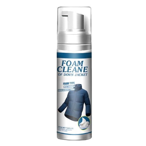 Mnozreo Limpiador en seco para chaqueta de plumón, limpiador en seco, ropa, manchas de ropa, limpiador de espuma en seco, descontaminación, 200 ml, 1 unidad