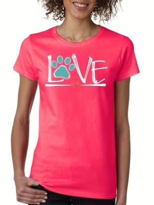 T-shirt femme rose fuchsia taille M haut manches courtes col rond été
