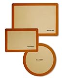 DURADERAS - Fabricadas con silicona de alto grado alimenticio y con fibra de vidrio, estas láminas de silicona antiadherentes están diseñadas para enfrentar temperaturas intensas (de -40 ° F / -40 ° C a hasta 480 ° F / 250 ° C), Pueden ser usadas más de 1500 veces, ahorrando más de 50 latas de spray desmoldante o aceite para cocinar y hasta 3500 hojas de papel pergamino. 100% SATISFACCIÓN GARANTIZADA O LE DEVOLVEMOS SU DINERO.