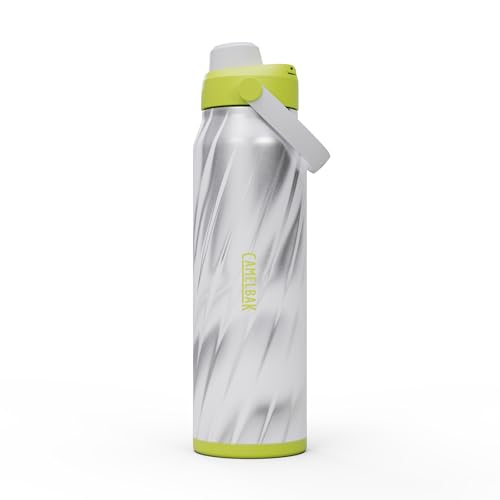Image of CamelBak Thrive Chug Insulated Stainless Steel Water Bottle, Cold Retention with High Flow Lid for Everyday Hydration and Active Use, 32oz, White Frequency