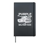 Purple Up Military Strong Child Kids Support Appreciation Hardcover Journal, Black