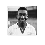 Pele Footballeur Noir et blanc 60 x 60 cm