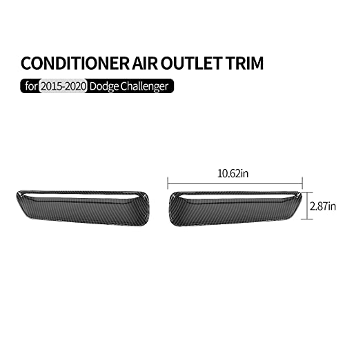 Voodonala Hood Scoop Hood Vent Air Intake Hood Air Conditioner Air Intake Outlet Trim Fit for 2015-2025+ Dodge Challenger Exterior Accessories ABS 2pcs (Carbon Fiber) by Voodonala - Image 7