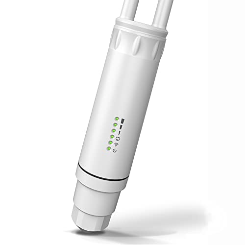 Outdoor Wifi Extender High Power Outdoor Access Point Poe, 5G 2.4G 1200Mbps Outdoor Wifi Range Extender Wifi Repeater With Ethernet Port, Waterproof #TOP15