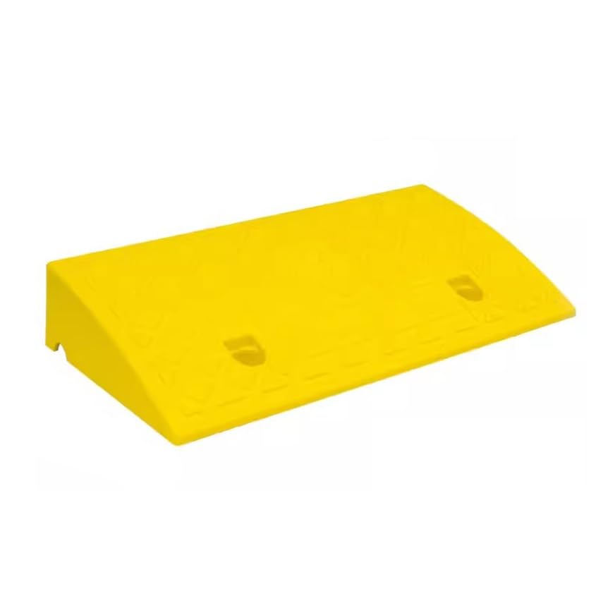 Rampa portátil de umbral de plástico para sillas de ruedas, rampas para automóvil resistentes y ligeras, para entrada, acera, camión, scooter, bicicleta y motocicleta (Color: Amarillo) miniatura 1