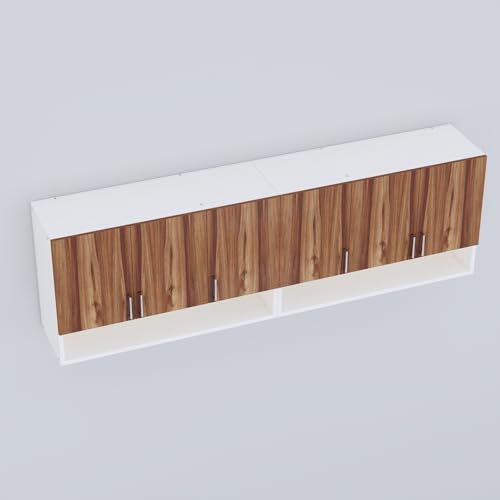 Image of SPECIALITY PANELS 6 Door Modular Wall Mounted Kitchen Cabinet with Organizer Shelf Space Saving Storage Unit Durable Engineered Wood Cupboard for Kitchen Living Room Utility Organizer Furniture