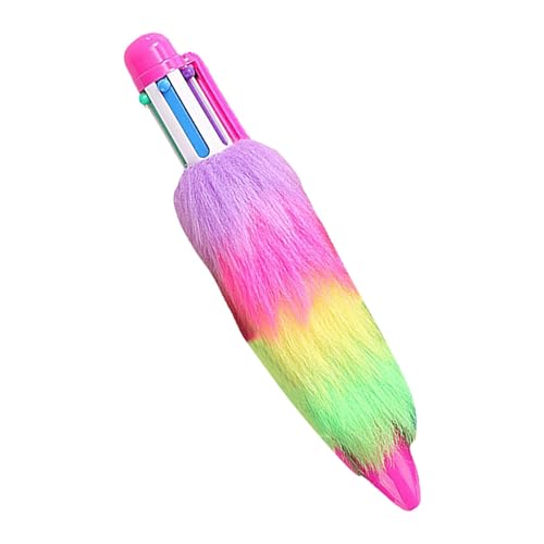 Bolígrafos multicolores,Bolígrafos retráctiles,Bolígrafos de felpa retráctiles | Bolígrafos de color arcoiris, lindos útiles escolares para la escuela, hogar, estudio, trabajo