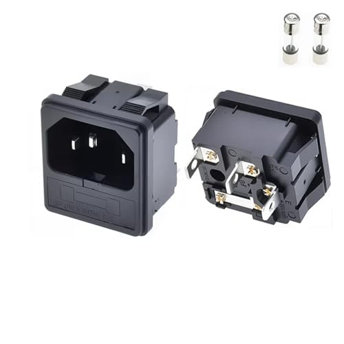 Prise courant alternatif IEC 320 C13 avec interrupteur à bascule et fusible de protection