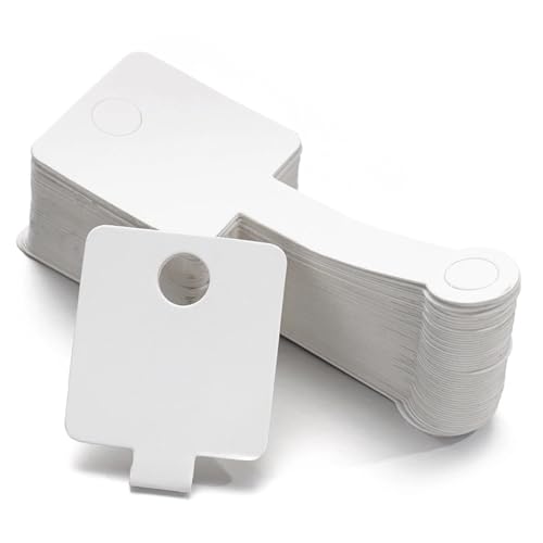 Cartes adhésives en kraft suspendre emballage blanc 4 x 10 cm pour fixation durable