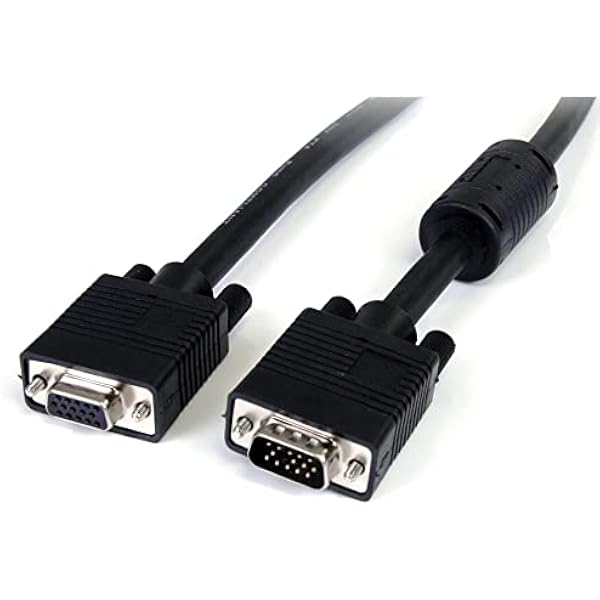 StarTech.com MXT105HQ przedłużacz VGA 15 stóp (4,6 m) rozszerzenie HD15 VGA, potrójne koncentryczne, męskie/żeńskie, kabel do monitora VGA