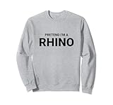 Photo Gallery pretend i m a rhino, costume di halloween pigro facile divertente felpa Photo Gallery pretend i m a rhino, costume di halloween pigro facile divertente felpa