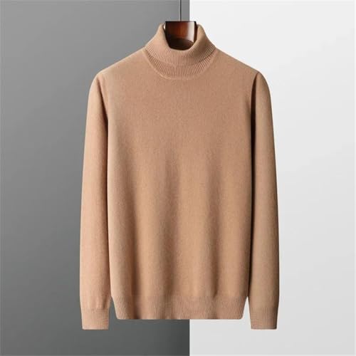 Men's 100% Merino Wool Sweater Turtleneck Knitting Pullover Fall Winter Casual Basic Knit Jumper2