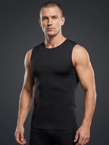 J.Z.Fox 5 Pack Men's Athletic Compression Shirts Sleeveless Tank Top