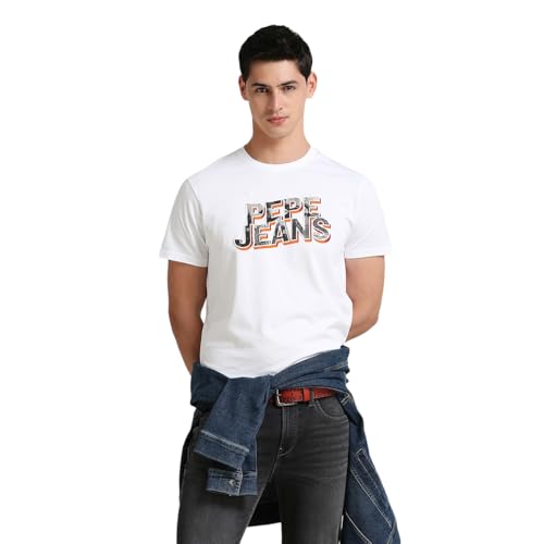 Image of Pepe Jeans Men T-Shirt|Cotton|Slim Fit
