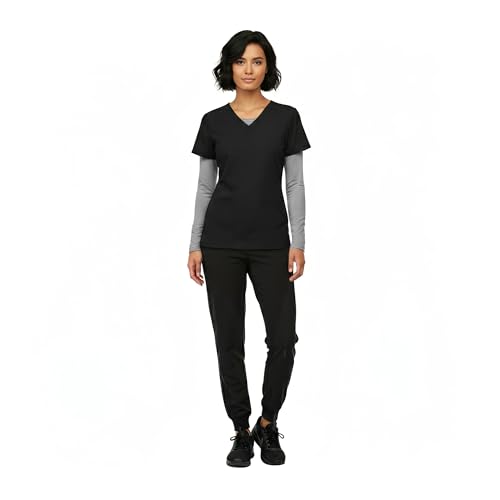 Image of Natural Uniforms Women's Long Sleeve Underscrub T-Shirt - Cotton Blend Scrub Base Layer for Nurses & Medical Professionals