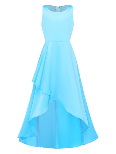 Robe pour filles en chiffon de qualité supérieure au tombé asymétrique fluide