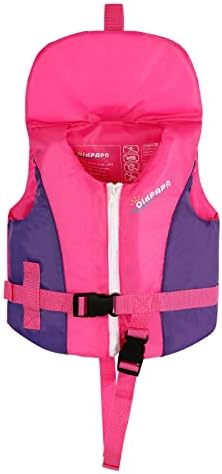 Swim Trainer Vest with Head Supportive, Adjustable Safety Strap, Kids swim vest, L, Up to 36 lbs