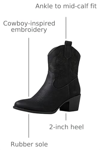 Image of GLOBALWIN Cowboy Boots For Women Short Ankle Boots