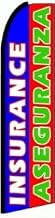 Swooper Flag Insurance Aseguranza- 11 FOOT HIGH X 2.5 FOOT WIDE