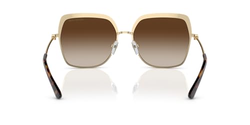 Michael Kors MK1141 Greenpoint Sunglasses, Light Gold/Dark Tortoise Insert/Brown Gradient, 57 mm4