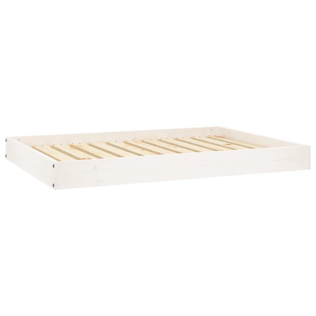 vidaXL Dog Bed White 101.5x74x9 cm Solid Wood Pine — image 1