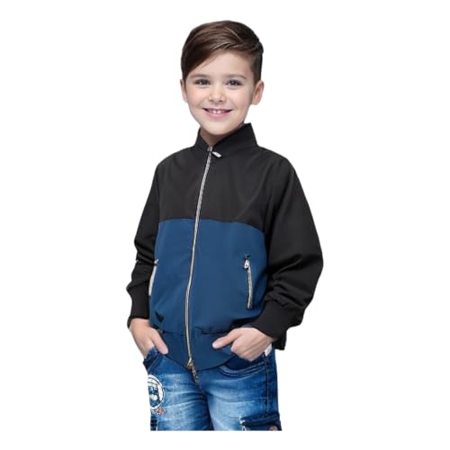 Image of HRKK Kids Windcheaters Solid Polyester Blend Jackets for Boys and Girls |