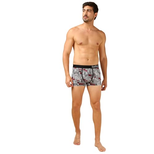 Image of Van Heusen Men's Cotton Trunk - Pack of 1 | Contoured pouch for support | Antibacterial Briefs | Sweat Absorbant | Moistue Wicking | Breathable Everyday Underwear | Long Lasting Color| Fun Prints | Style 10051