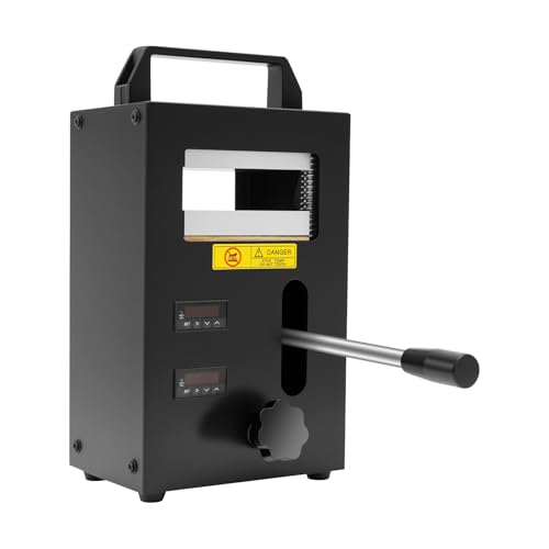 Hydraulic Heat Press Machine,4-Ton Heat Press Machine with Dual Heating Plates w/4.5'x4.7' Dual Heated Plates LED Display,for Extruding and Extracting Raw Materials