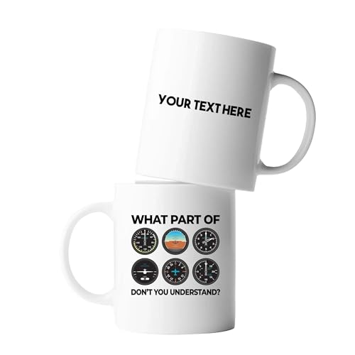 Panvola Personalized What Part Don’t You Understand Customized Pilot Gifts Aviation Aerospace Engineer Student Airplane Aircraft Mechanic Captains Ceramic Mug 11 oz White 11oz
