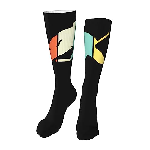 Vintage Hockey Goalie Knee High Socks For Women Long Tube Socks Athletic Compression Socks Unisex High Socks Girls