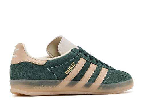 Image of adidas Gazelle Indoor Men's Shoes, Shadow Green /Warm Sandstone /Wonder White, Size 9.5