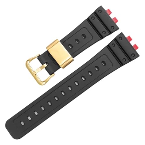 [-ł] Hars Horloge Accessoires K؂Ȍ݊JVI GMW-B5000 GM-B2100 ohwX|[c Waterdichte Zwarte o[ohA[oh(Black gold buckle)