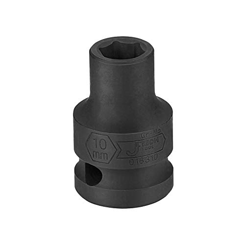 Image of JETECH 10mm Impact Socket, 1 /2-Inch Drive Standard Socket, 6-Point Design, Durable Chrome Molybdenum (Cr-Mo) Steel, Metric for Automotive & DIY Use