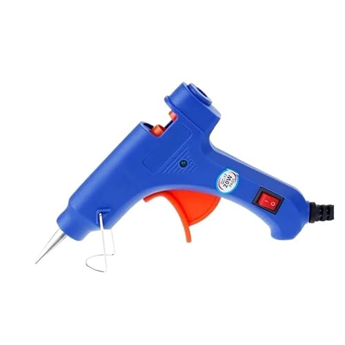 ホットメルトグルーガン 7mm×100m グルースティック付き 20W 電動ミニ家庭用熱温度サーモツール 家庭DIY、クリスマスプレゼント、工芸品用 制作、DIY、アート、シール、ホームメンテナンス、(With 5pcs sticks)