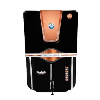 Aquadpure Zinc Copper Alkaline RO+UV+UF 12 Liter RO + UV + TDS ADJUSTER Water Purifier with Copper Charge Technology black, Best For Home and Office