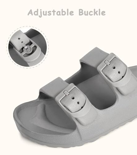 Image of Kids Slide Sandals Boys Girls Buckle Adjustable EVA Slipper Sandals