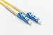 FiberCablesDirect - 2M OS2 LC LC Fiber Patch Cable | Simplex 9/125 LC to LC Singlemode Jumper - 2 Meter (6.56ft) | Length Options: 1-3M | Single-Strand Jumpers smf smplx lc/lc Yellow ofnr PVC lc-lc