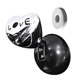 エンジンスタートボタン レバー プッシュスタート ジョイスティック ワンクリックスタートボタン 球形 面白い 合金 強力粘着 シリーズ対応 車のエンジン始動停止ボタン ワンタッチ 後付け 車装飾アクセサリー ユニークな 簡単取り付け (ハート シルバー) [並行輸入品]