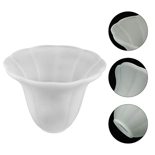 Mobestech Flor Em Forma de Abajur Abajur de Vidro Transparente Flor Tampa Da Luz para a Lâmpada para