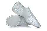 Double Platinum Womens Glitter Jazz Shoes Silver 07.5M Dazzle