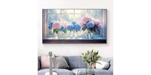 Peinture diamant fleurs complète par numéros 40x80cm - 3