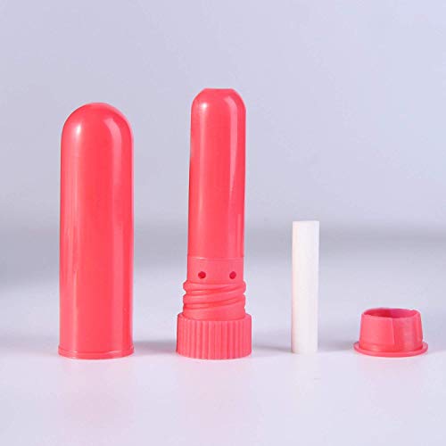 Onwon 24 Pcs Essential Oil Aromatherapy Inhaler, Refillable Nasal Inhaler Blanks With Unscented Wicks, Assorted Colors #TOP4