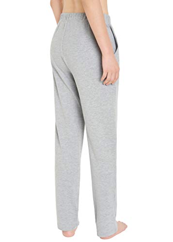 Calça de moletom feminina Weintee de algodão com bolsos, Heather Gray, Large