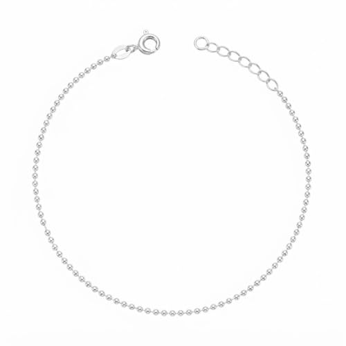 Image of Parnika 925 Pure 92.5 Sterling Silver Anklet for Women & Girls | Hallmarked Silver Payal | Ball Design | Single Piece