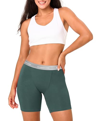 Best Moisture-Wicking Underwear for Ladies Over 50: Stay Cool, Dry, and Comfortable All Day 8 BAMBOO COOL Womens BoyShorts Underwear Full Coverage Ladies Panties High Waisted Boxer Briefs Breathable Stretch 5 Pack