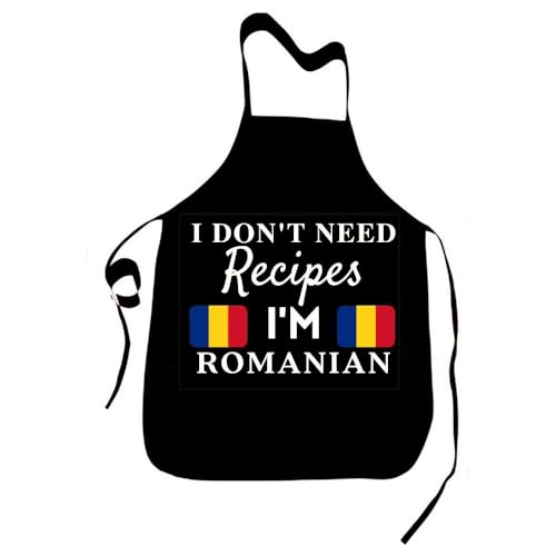 I Don't Need Recipes I'M Romanian Aprons Cooking Baking Novelty Chef Father's Day Gifts Kitchen BBQ Decor Color:Romanian
